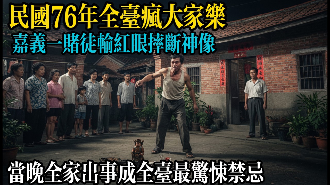 民國 76 年全臺瘋大家樂  嘉義賭徒輸紅眼摔斷神像當晚全家出事成全臺最驚悚禁忌#情感