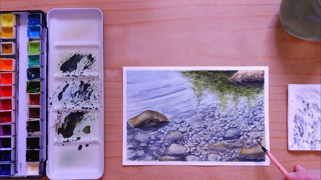 Easy Painting for Beginners / Rocks In Watercolor