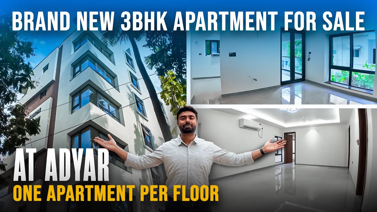Brand New 3BHK Apartment for Sale in Shastri Nagar, Adyar | One Apartment Per Floor! #3pinrealty