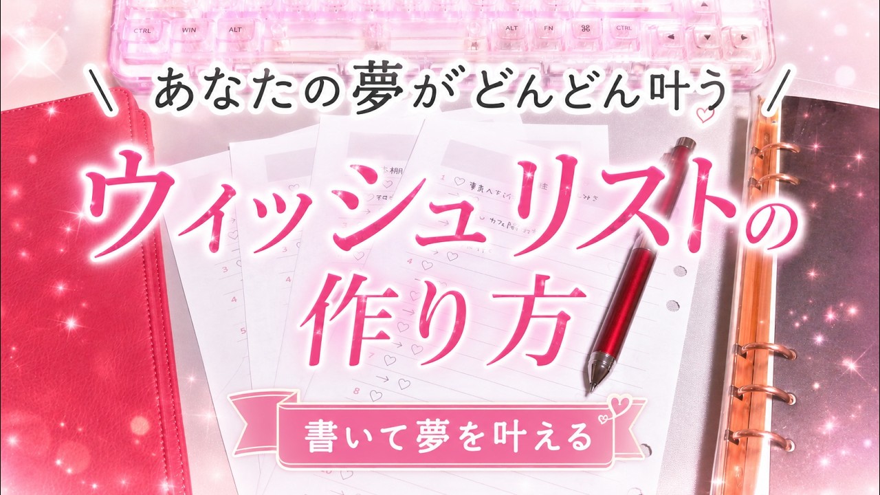 1. 書くだけで夢が叶う！ウィッシュリストの作り方【書いて手帳ノート術】理想の未来を叶える方法【自己実現コーチひろみ】
