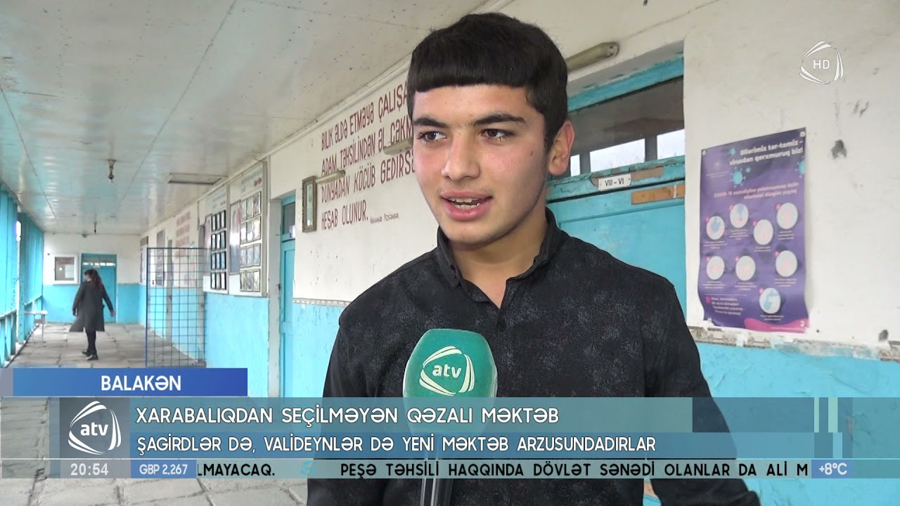 Balakəndə xarabalıqdan seçilməyən qəzalı məktəb