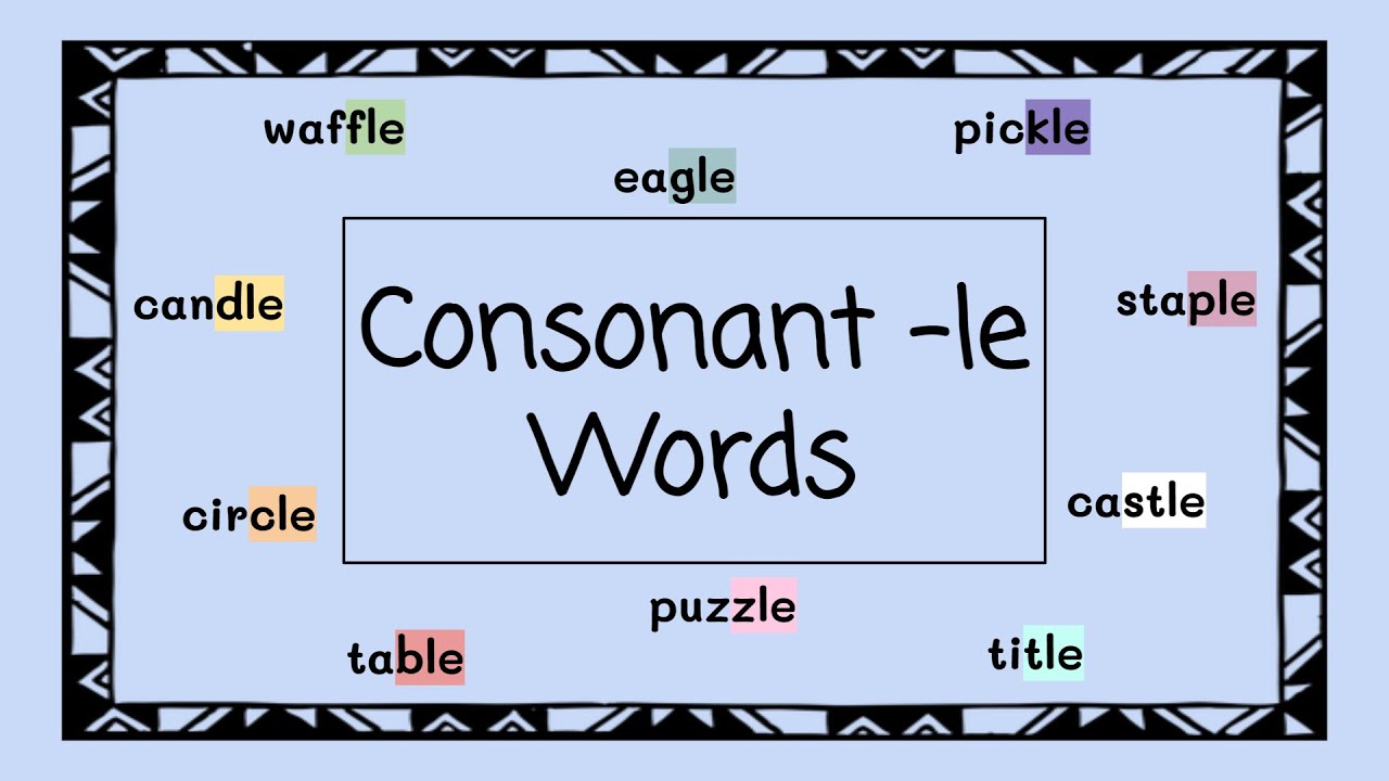 Consonant  -le Words - 4 Minute Phonics