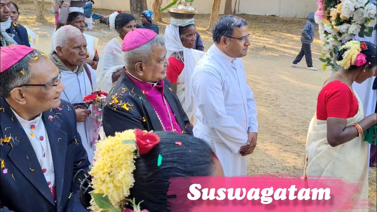 Swagatam Most Rev Arch Bisop John Barwa,SVD and Most Rev Bishop Kishore Ku Kujur | Jhunmur Parish
