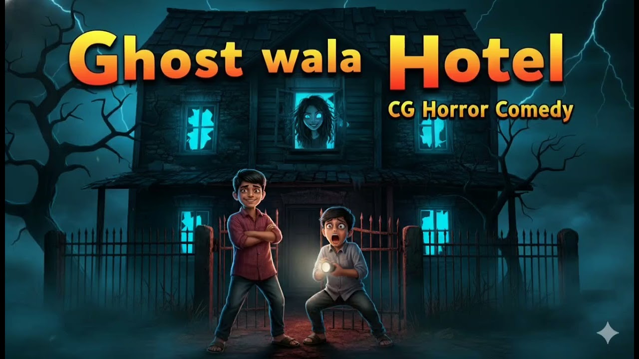 घोस्टवा होटल में रात – CG Horror Comedy | लखेश & रमधेन का डरावना-हँसिया सफर”