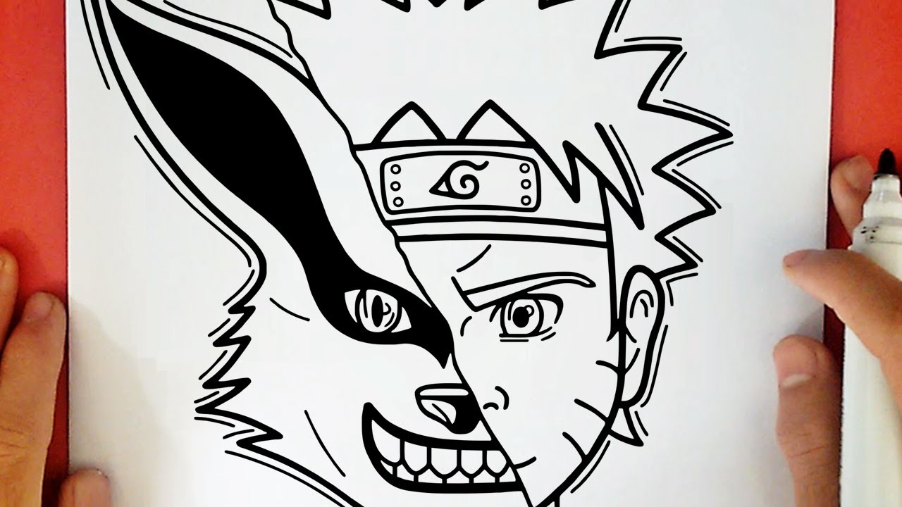 COMO DESENHAR NARUTO E KURAMA
