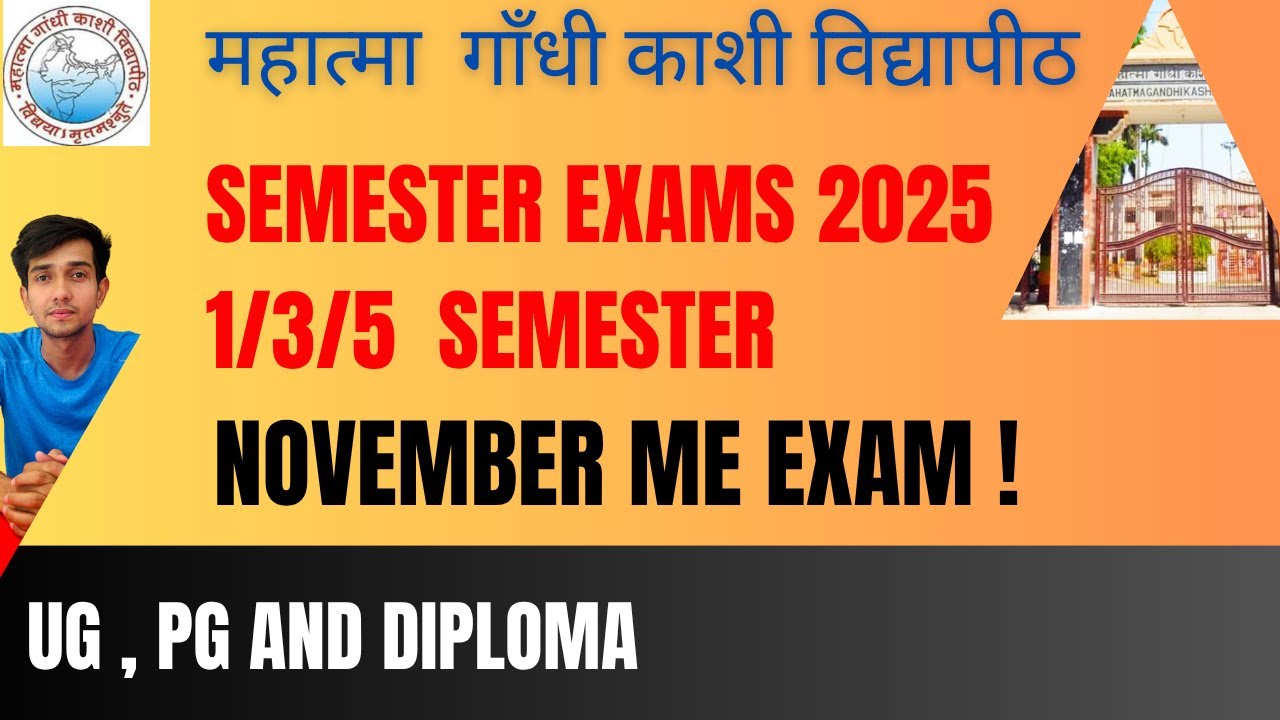 MGKVP SEMESTER EXAMS | 1/3/5  SEMESTER EXAM DATES 2025 | ODD SEMESTER | BA BSC BCOM MA MSC MCOM BBA