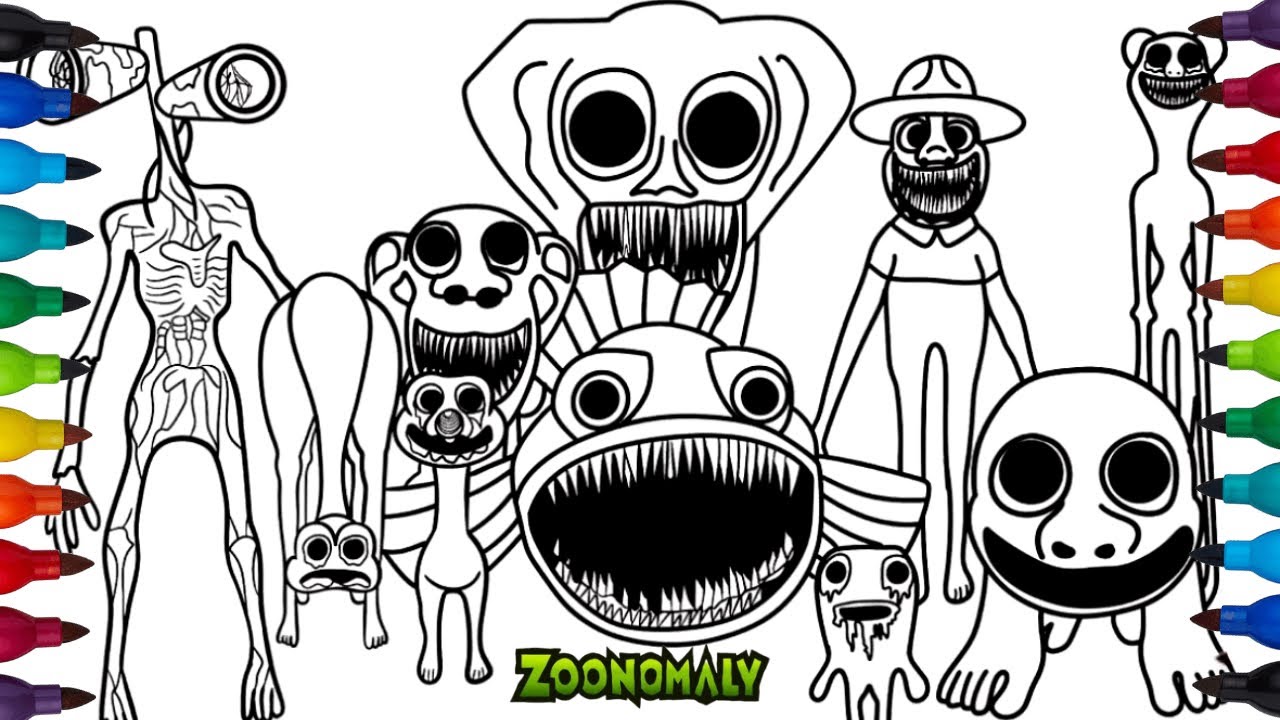 Zoonomaly New Coloring Pages  | How to color All Bosses and Monsters from Zoonomaly