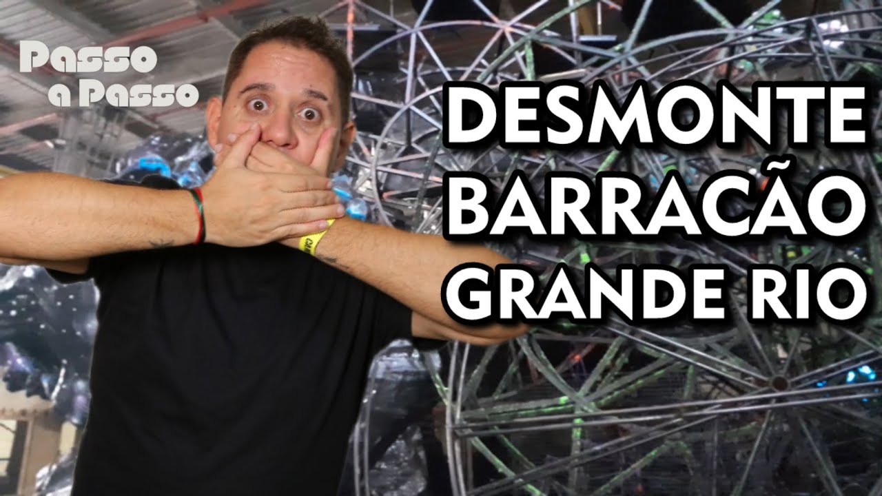 🐾 Desmonte dos Carros Alegóricos e Fantasias no Barracão da Grande Rio