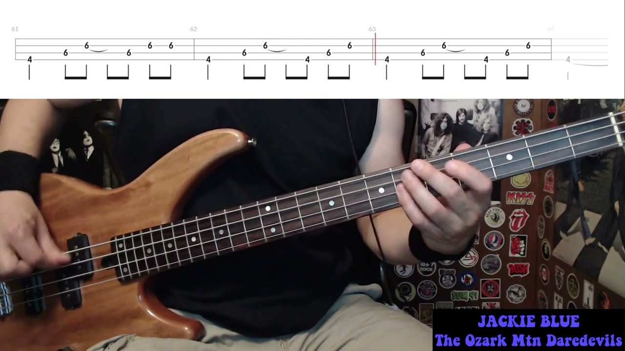 Jackie Blue by The Ozark Mountain Daredevils - Bass Cover with Tabs Play-Along