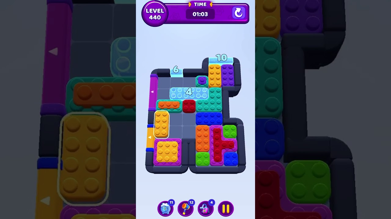 Color Block Jam Level 440 Solution Walkthrough #colorblockjam #gaming #colorblockjamgame #games