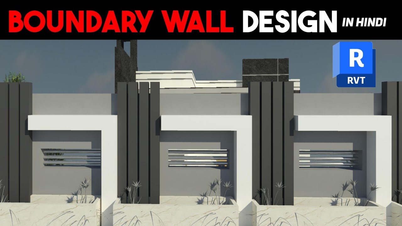 How To Create A Boundary Wall Design In Revit | Revit Toturial In Hindi /Urdu