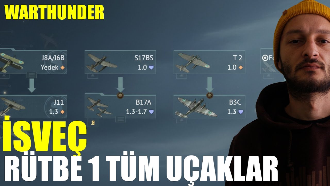 İSVEÇ RÜTBE 1 TÜM UÇAKLAR İLE OYNADIM! | WAR THUNDER