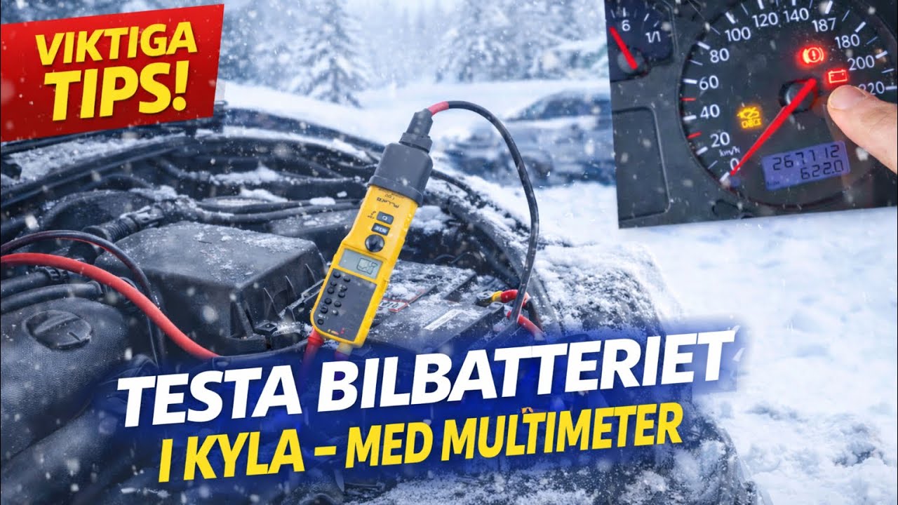Så Testar du Bilbatteriet i Kyla med Multimeter – slipp startproblem!