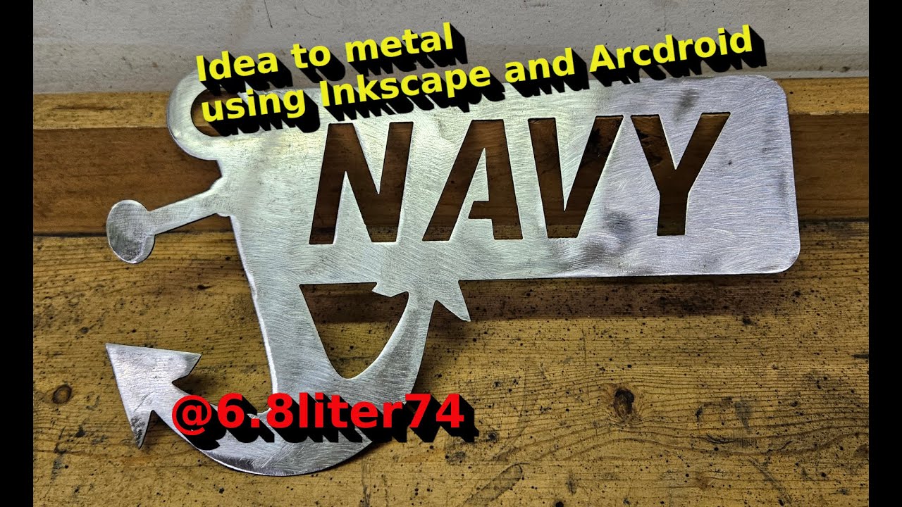 Demonstration using Inkscape and Arcdroid to create a Navy sign