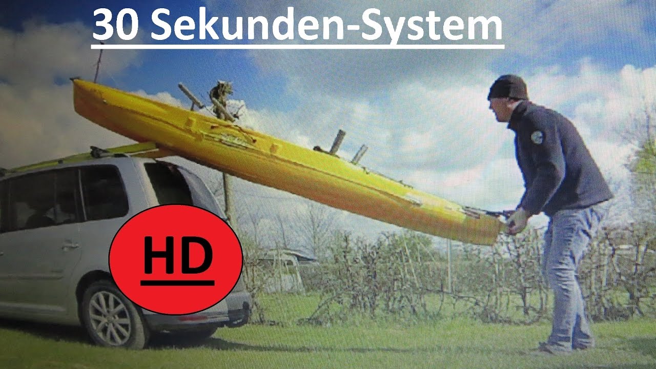 30 Sekunden - System  "Kayak auf das Autodach aufladen " How to transport a kayak