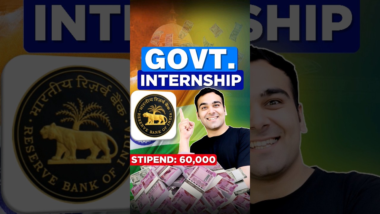 RBI Summer Internship🔥 Everyone can Apply! ✅️  #shorts