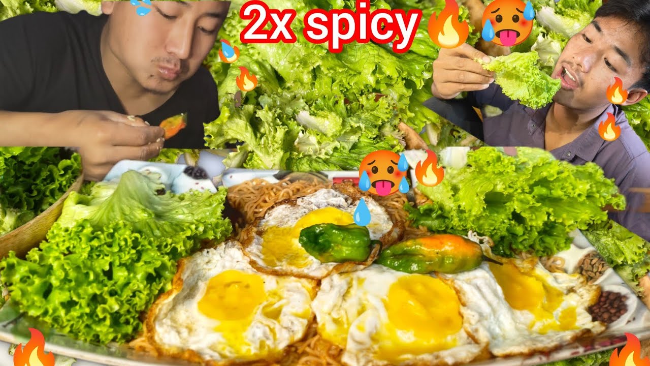 Tried 2x Spicy With Eggs 🥵 & More Iteams || Naga Mukbang ||