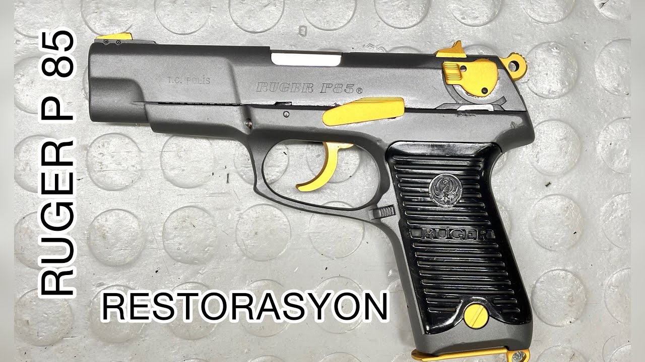 Ruger p 85 sökme toplama mat füme parçalar gold Serekot kaplama restorasyonu