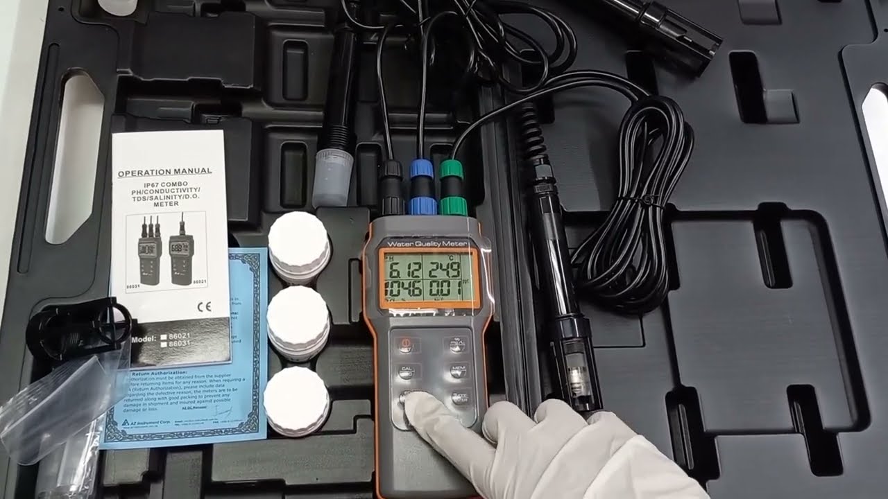 Alat Ukur Kualitas Air - pH/ COND./ SALT/TDS/DO Meter dalam Satu Alat dengan AZ Instrument 86031