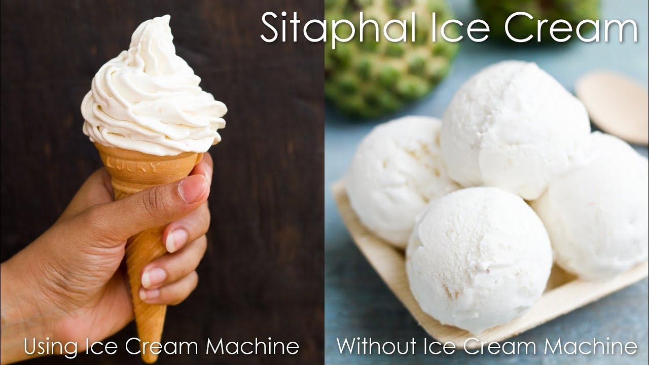 Sitaphal Soft Serve Ice Cream| Custard Apple Ice Cream| Without Whipping Cream ~ The Terrace Kitchen