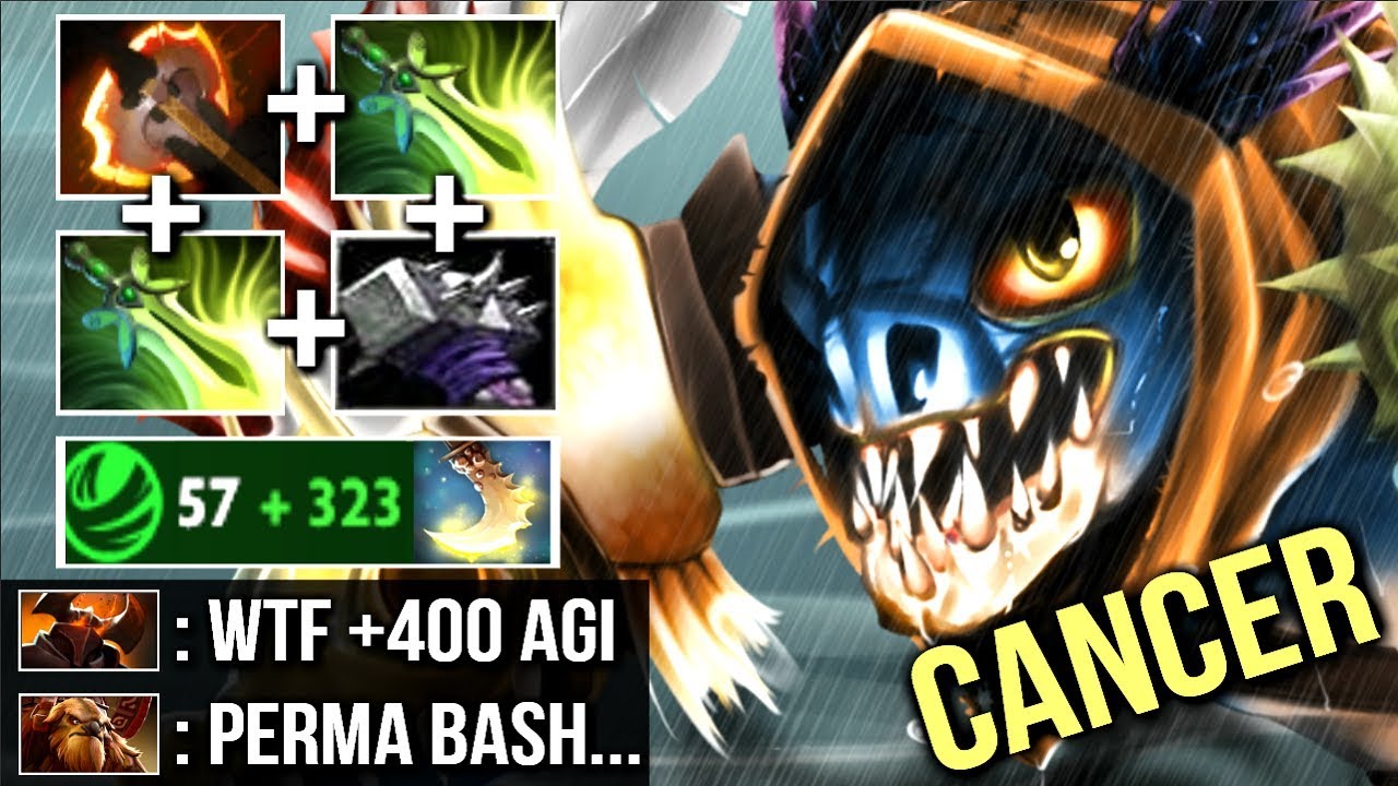 WTF BASH +400 AGI Battle Fury Slark vs Chaos Knight The Most Cancerous Hero 7.13 Dota 2