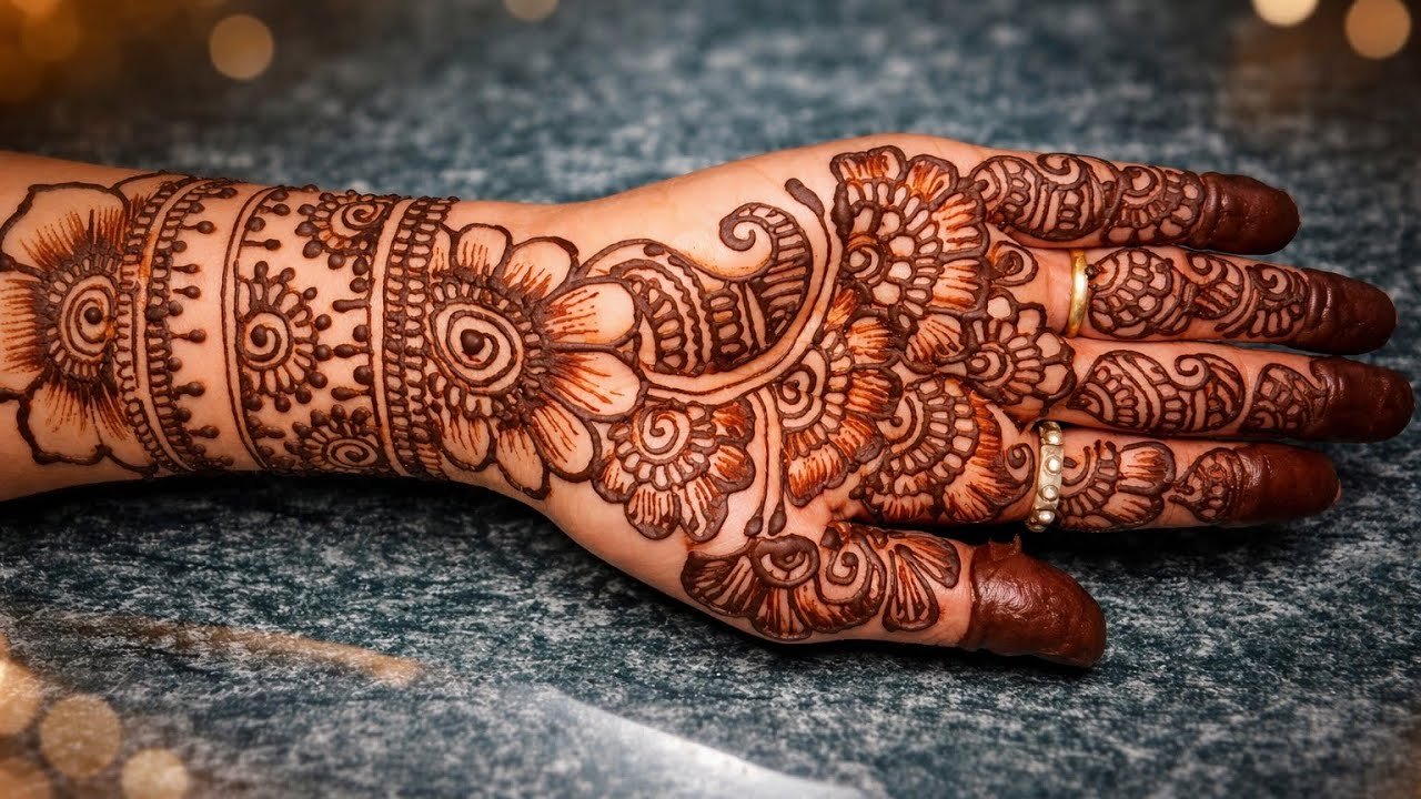Bridal mehendi design |front hand beautiful mehndi design|Full hand mehandi design|easy full mehandi