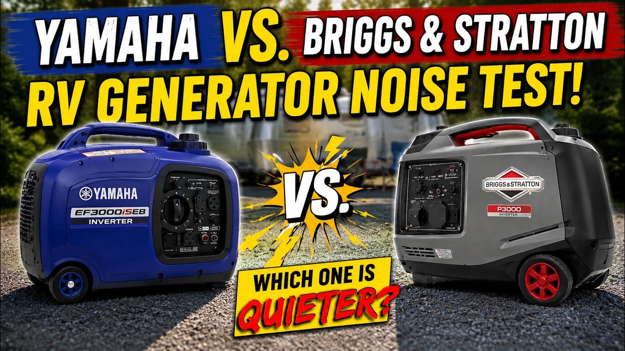 YAMAHA vs. BRIGGS & STRATTON -- RV Inverter Generator Noise Test!