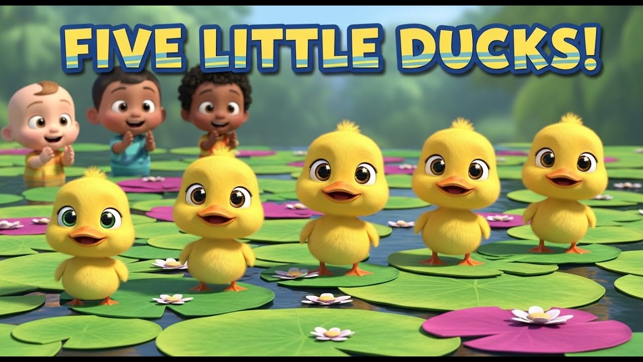 Five Little Ducks 🦆🎶 Fun Counting & Nursery Rhyme for Babies & Toddlers