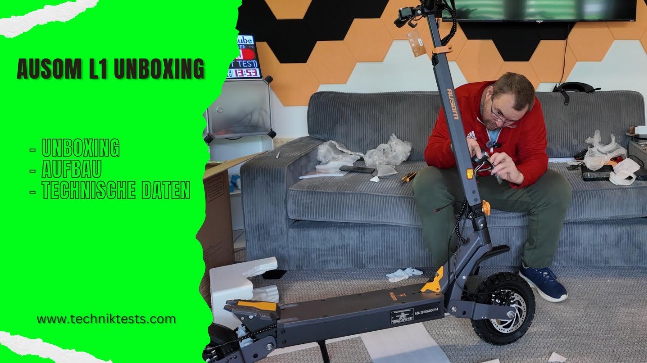 499€ für eine E-Scooter mit Mega viel Ausstattung - Ausom L1 mit ABE im Unboxing