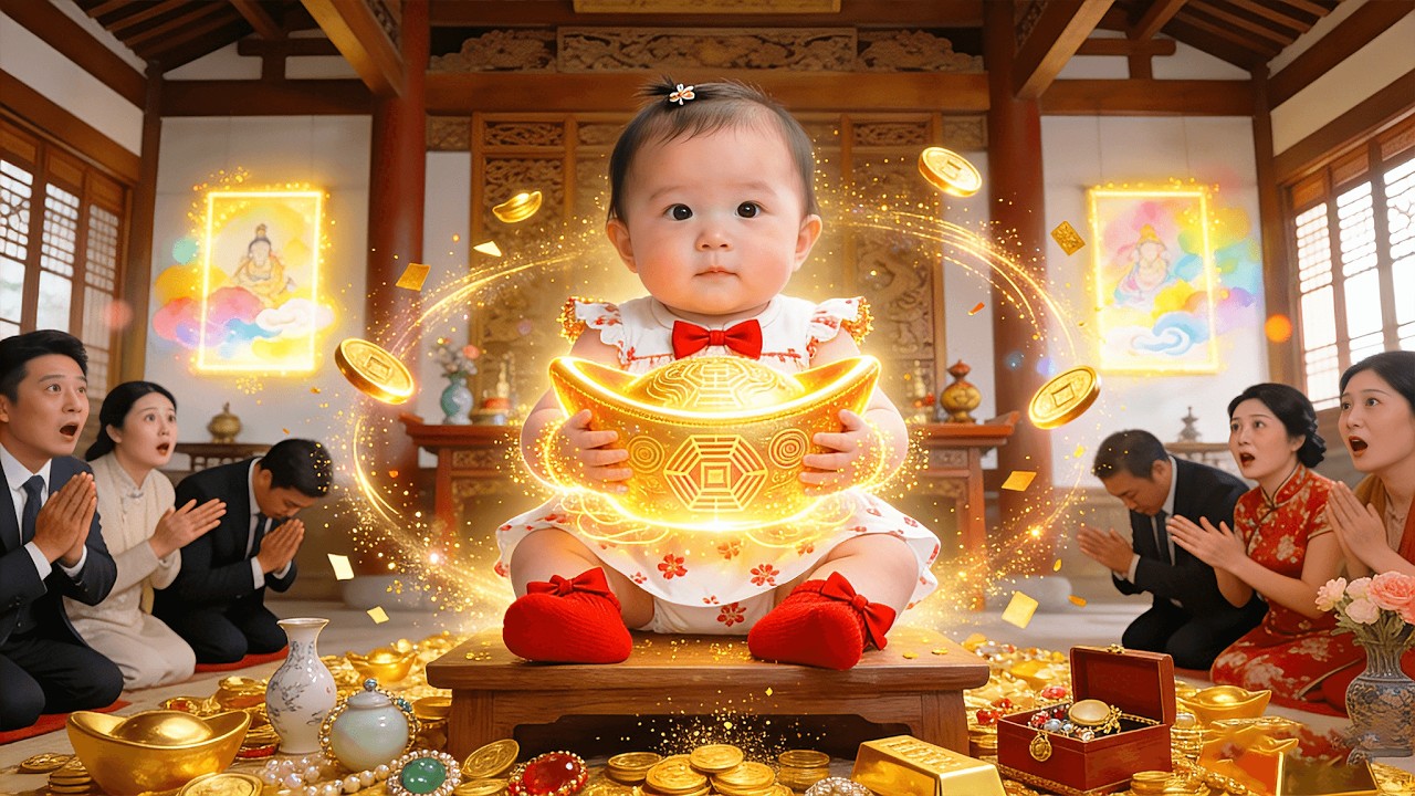 🎉锦鲤萌娃重生归来回到周岁宴，她当场拒绝赐福，亲手复仇断掉全家气运！首富父母跌落神坛气运崩塌，最后认回亲生父母！#chinesedrama #短劇推薦 #短劇 #穿越 #古裝 #萌娃