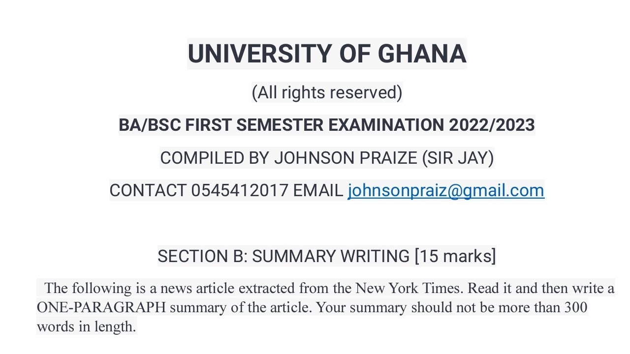 UGRC210 EXAMS PAST QUESTION 2023/2024 (SUMMARY QUESTIONS ON CHAT GPT) BY JOHNSON PRAIZE