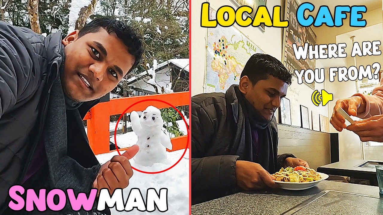 My First Snowman & Chatting in a Local Café (Day 9)