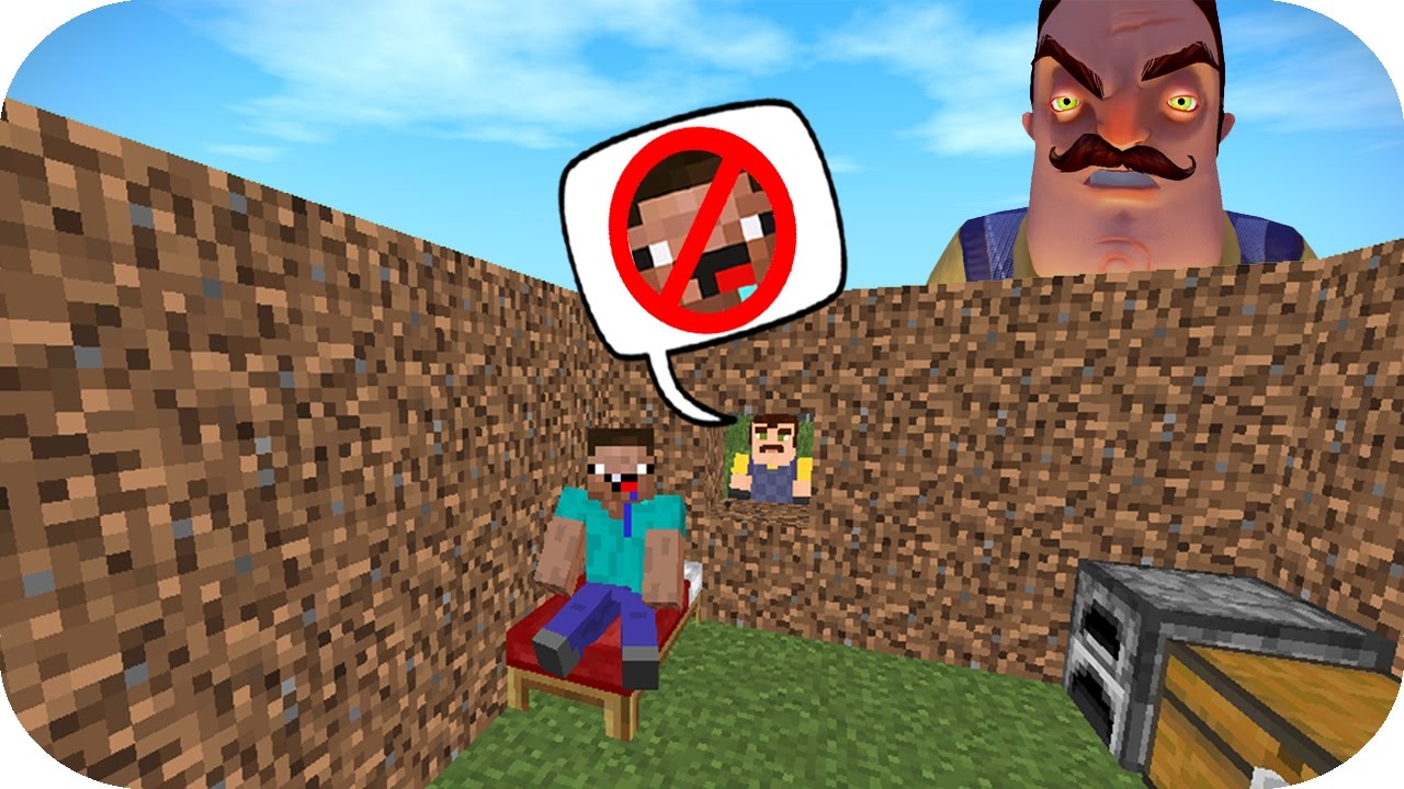 NOOB VS VECINO ASESINO CASA HELLO NEIGHBOR MINECRAFT TROLL + ROLEPLAY