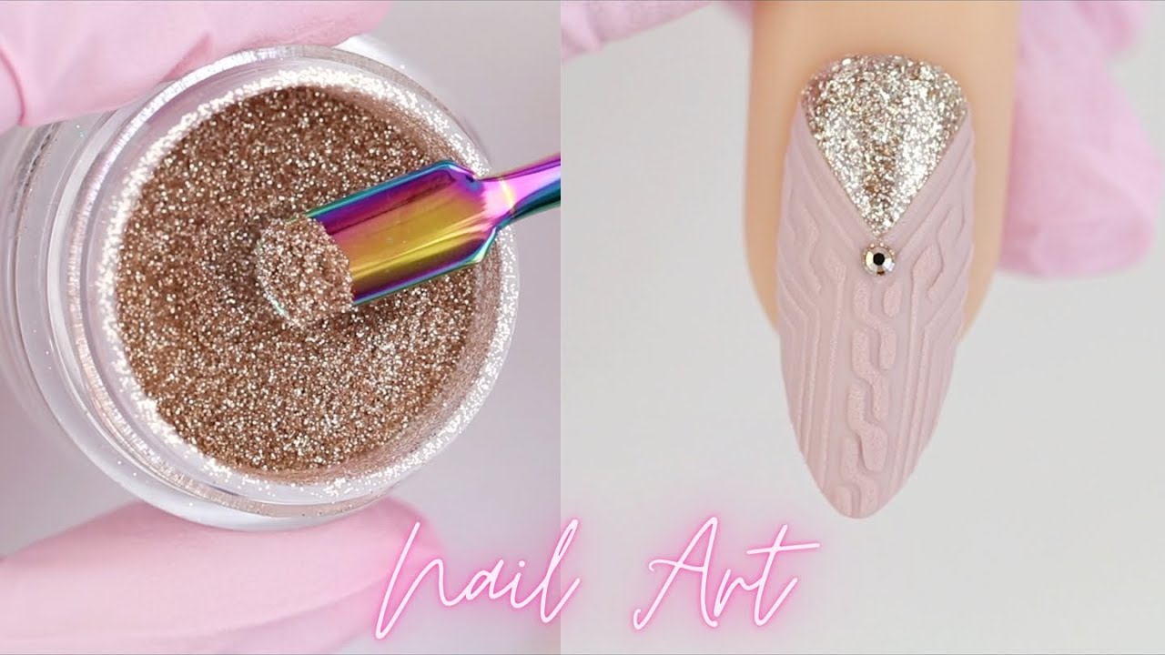 Uñas navideñas elegantes 💅🏻✨ Efecto suéter tejido
