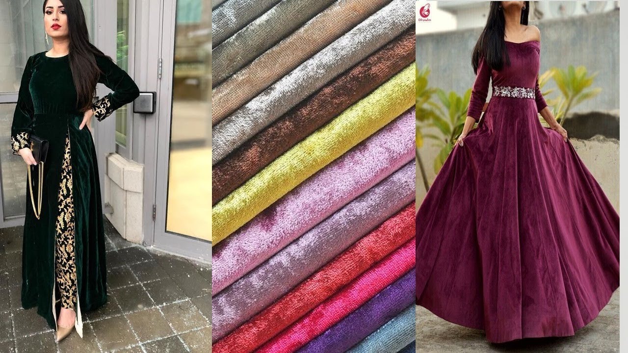 Top 100 + Velvet Fabric Dress Designs