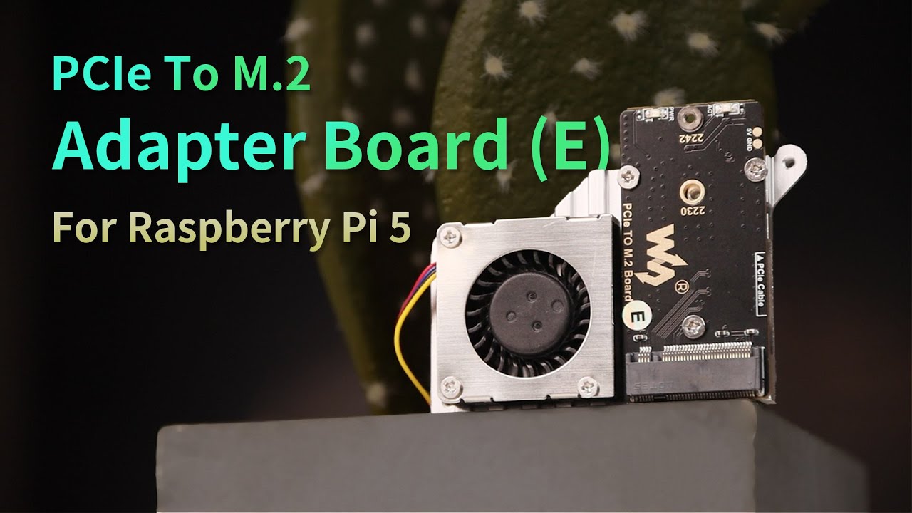 PCIe TO M.2, Pi 5 adapter board, M.2 SSD adapter, with cooling fan