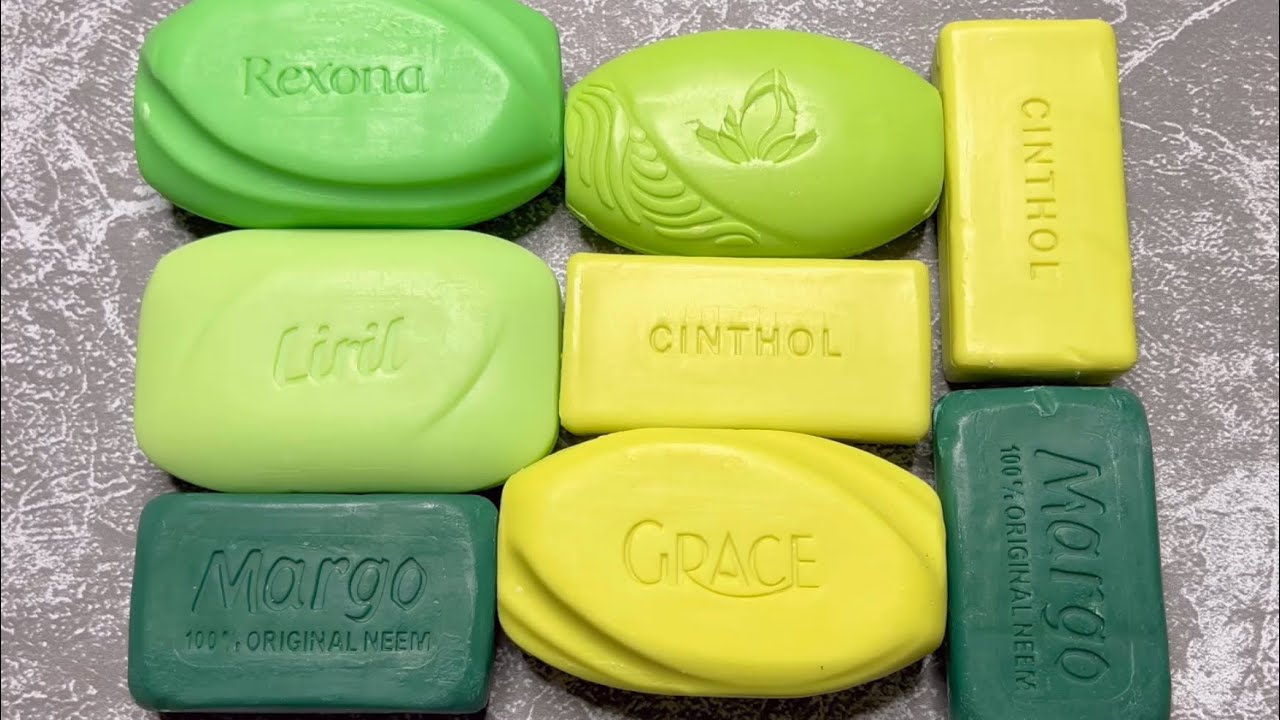 SOAP ASMR 💚 GREEN DRY SOAPS 🧩 DRY SOAP CUTTING 💚 ODDLY SATISFYING 🧩 SOAP SOUNDS