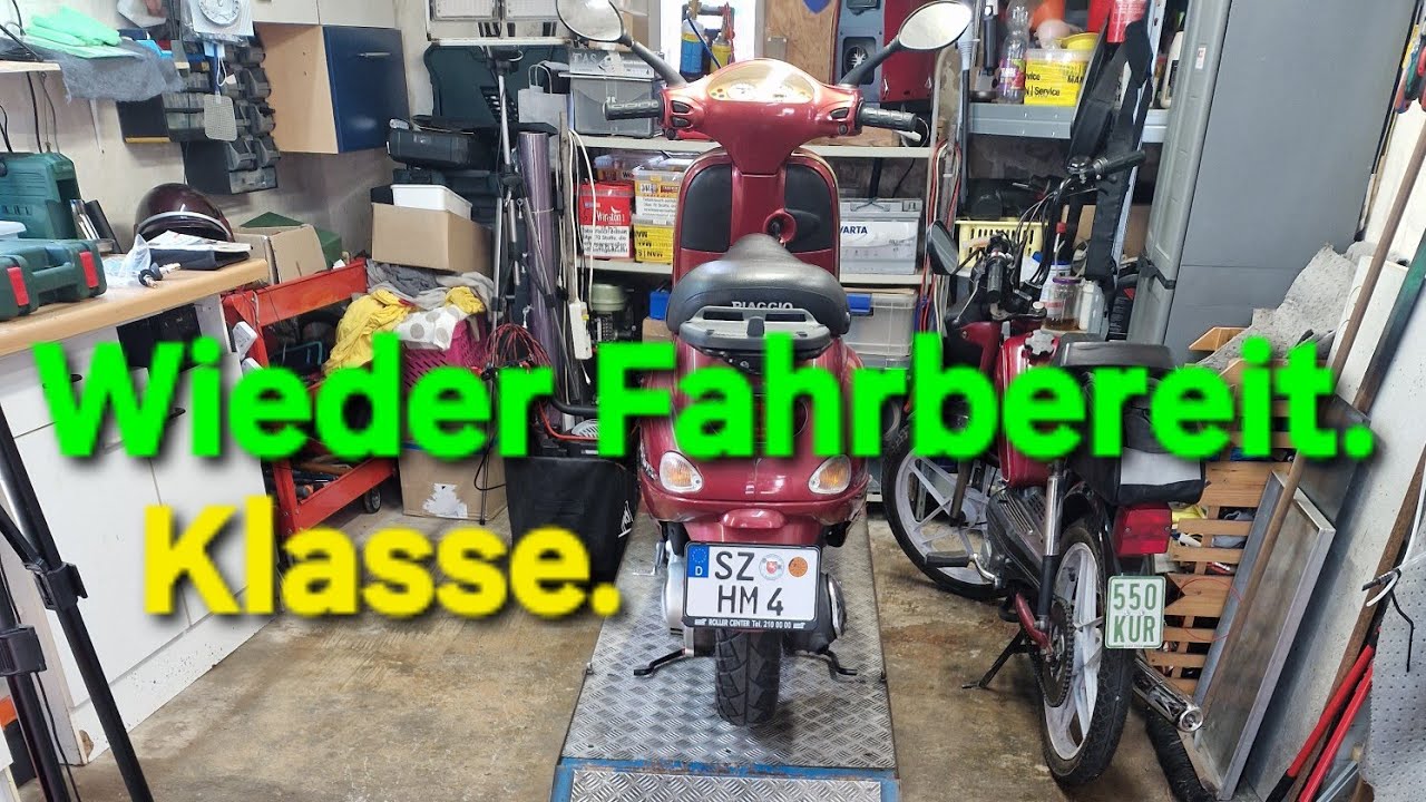 Teil 12 / Piaggio Vespa 125 ET4 / Variomatik reperiert und der Roller fährt wieder.