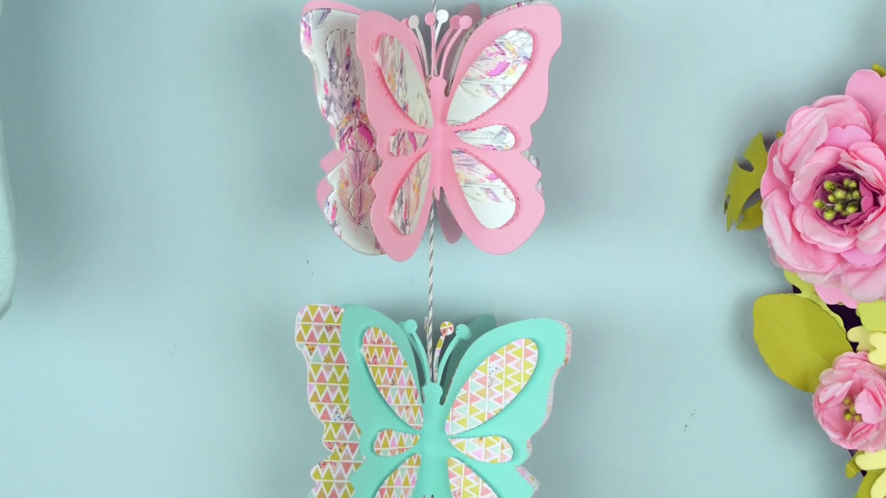 How to Make a Hanging Butterfly Decoration - Sizzix