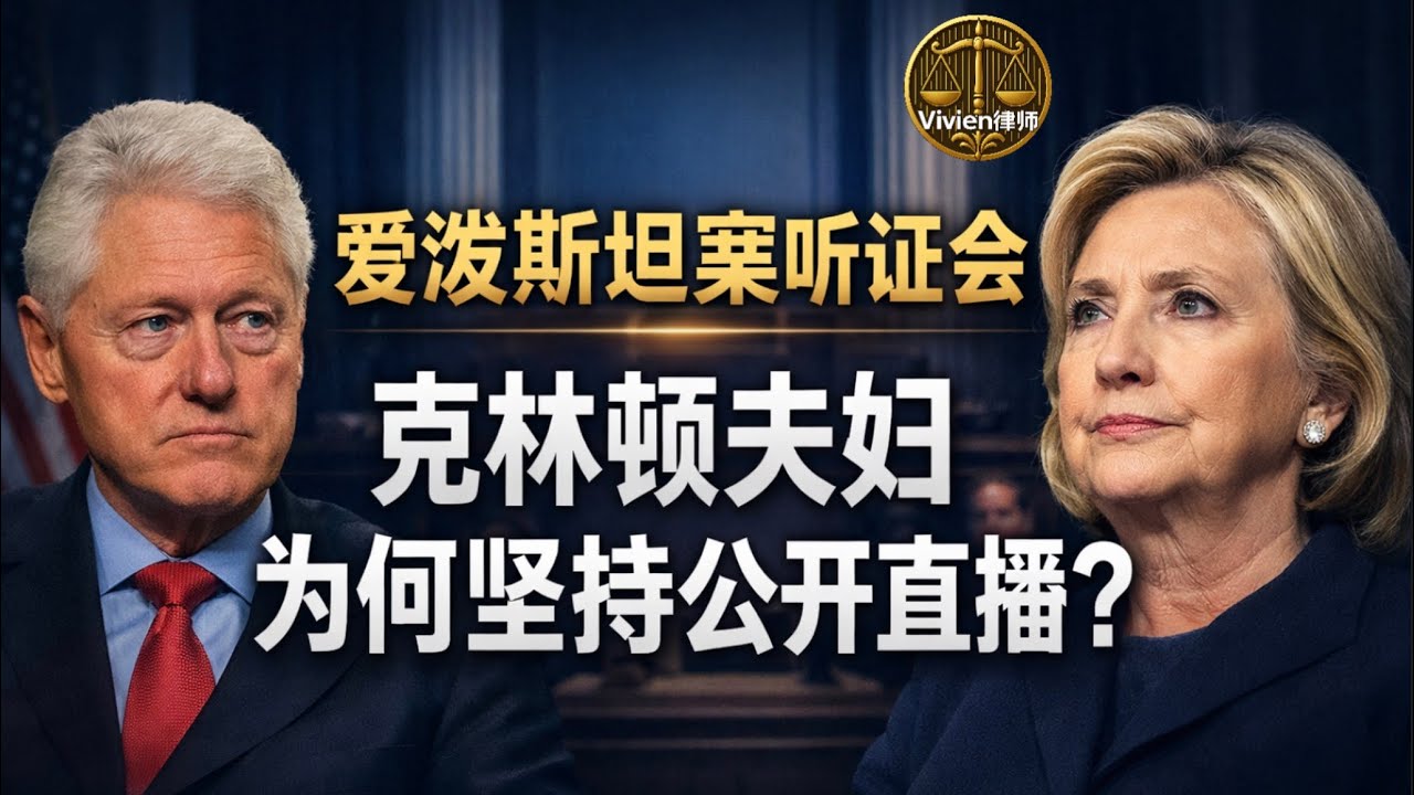 爱泼斯坦案听证会 I 克林顿夫妇为何开始拒绝回应后来又坚持要求公开直播？背后的政治博弈分析- Vivien律师