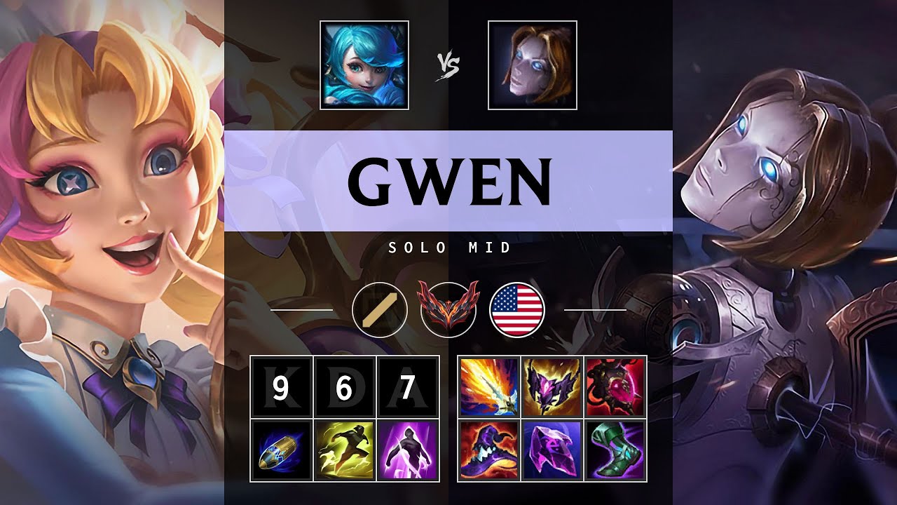 Gwen Mid vs Orianna - NA Grandmaster Patch 25.21