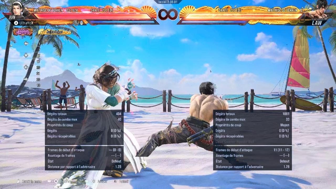 TEKKEN8 Vs Law punition step droit et -11f block