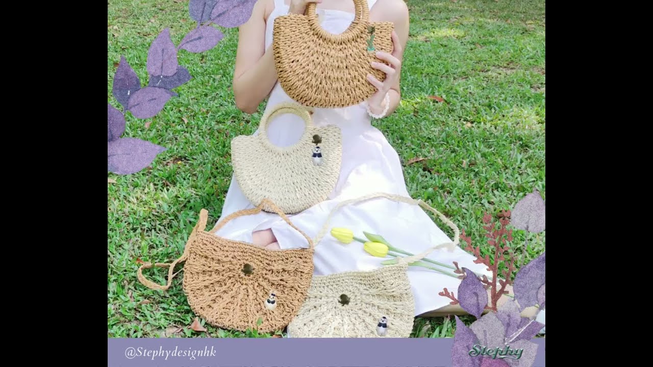 STEPHY Summer Embroidered Brooch Straw Bag