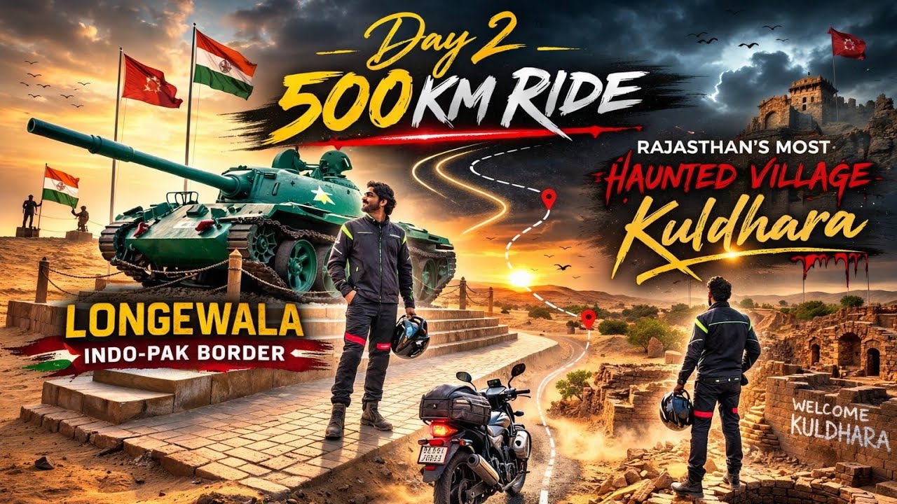 500KM in One Day 😳 | Longewala Border & Rajasthan’s Most Haunted Village Kuldhara | Day 2