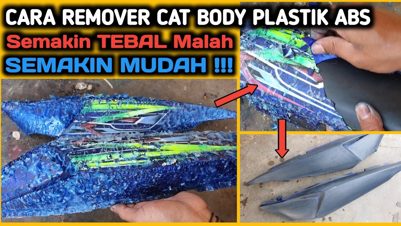 MUDAH & BAHAN SEDERHANA , Cara remover cat body plastik abs , Cat berlapis rontok , body utuh