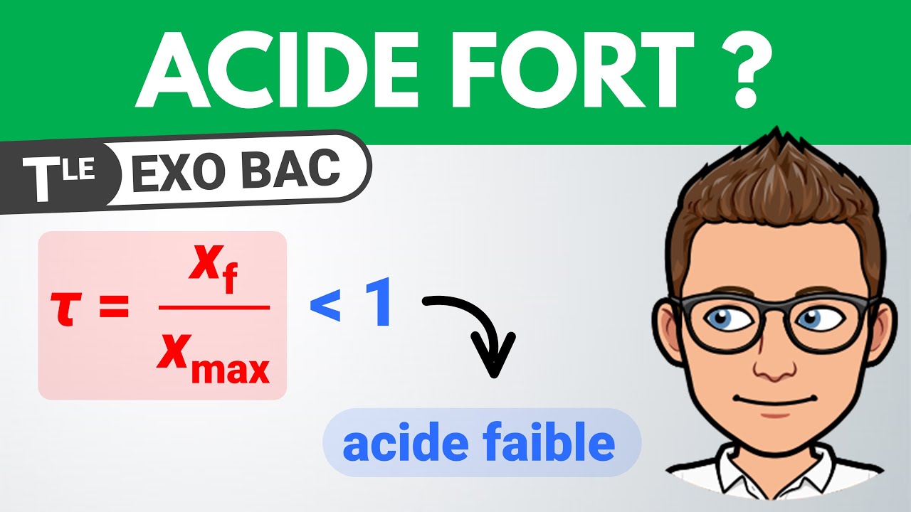 Acide FORT ou acide FAIBLE ? 🎯 Exercice BAC Chimie | Chimie Terminale spécialité