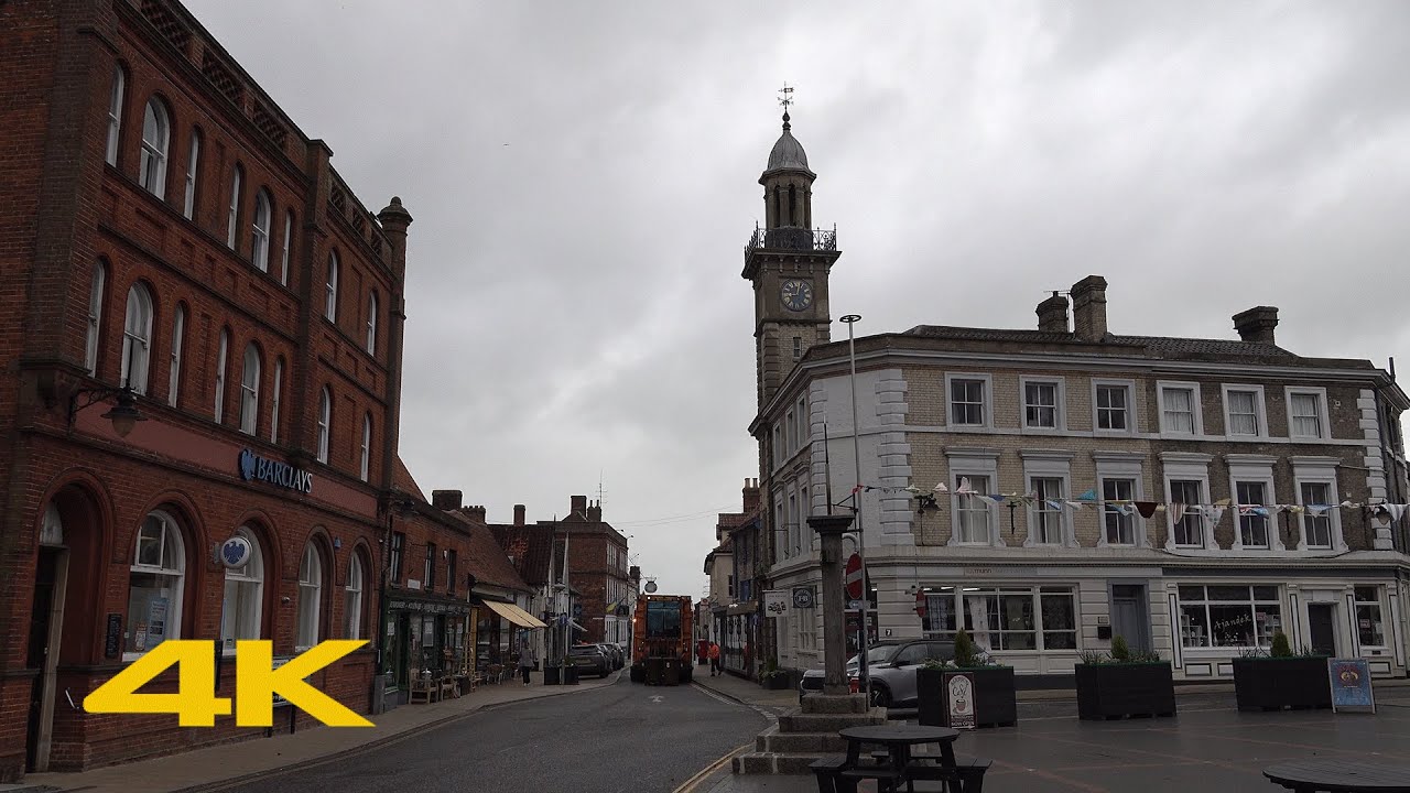 Harleston Walk: Town Centre【4K】