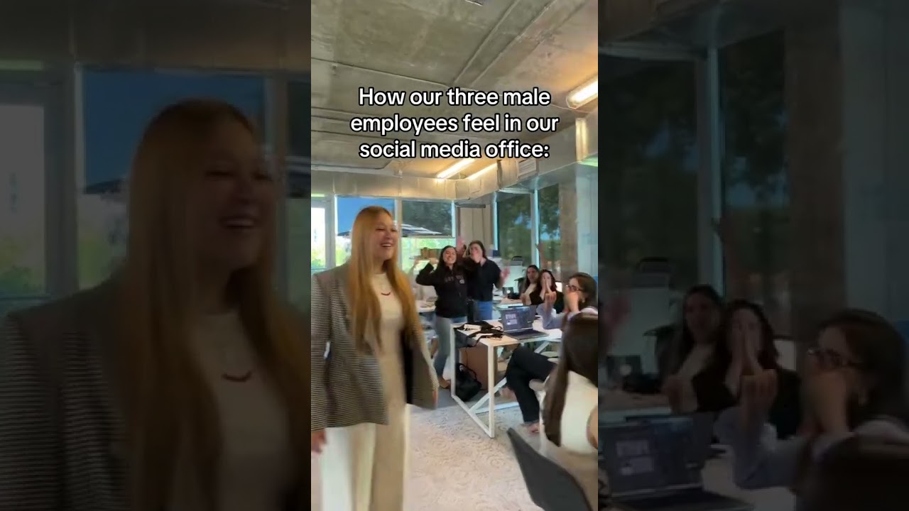 When you work in a female-dominated marketing agency 👀✨