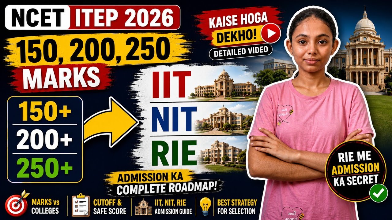 150, 200, 250 Marks: IIT, NIT, or RIE? 🤯 | NCET ITEP 2026 Admission Reality + RIE Secret Revealed🔥