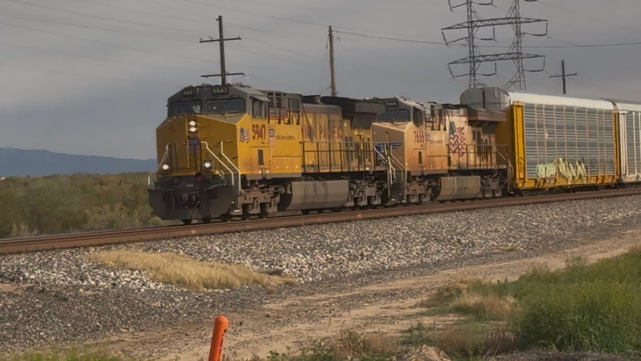 Westbound UP 5947 Manifest Train (Marana AZ)